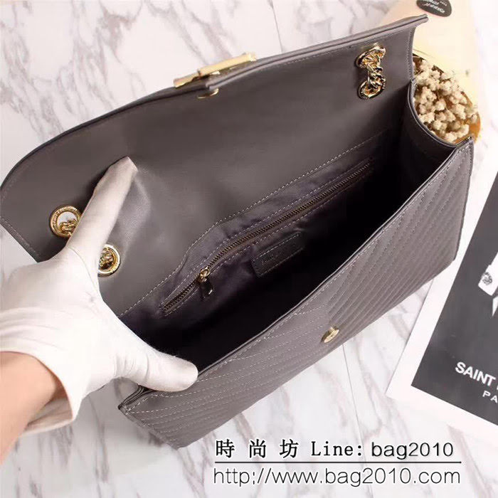 YSL聖羅蘭 經典款 互扣式金屬YSL標誌 原版南非皮肩背包 26588 YAS1016